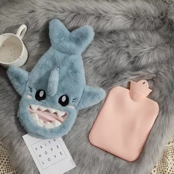 Sac à eau chaude en PVC avec poignée en peluche mignonne, poignée épaissie, amovible, lavable, vente en gros, nouveau, VPN 2